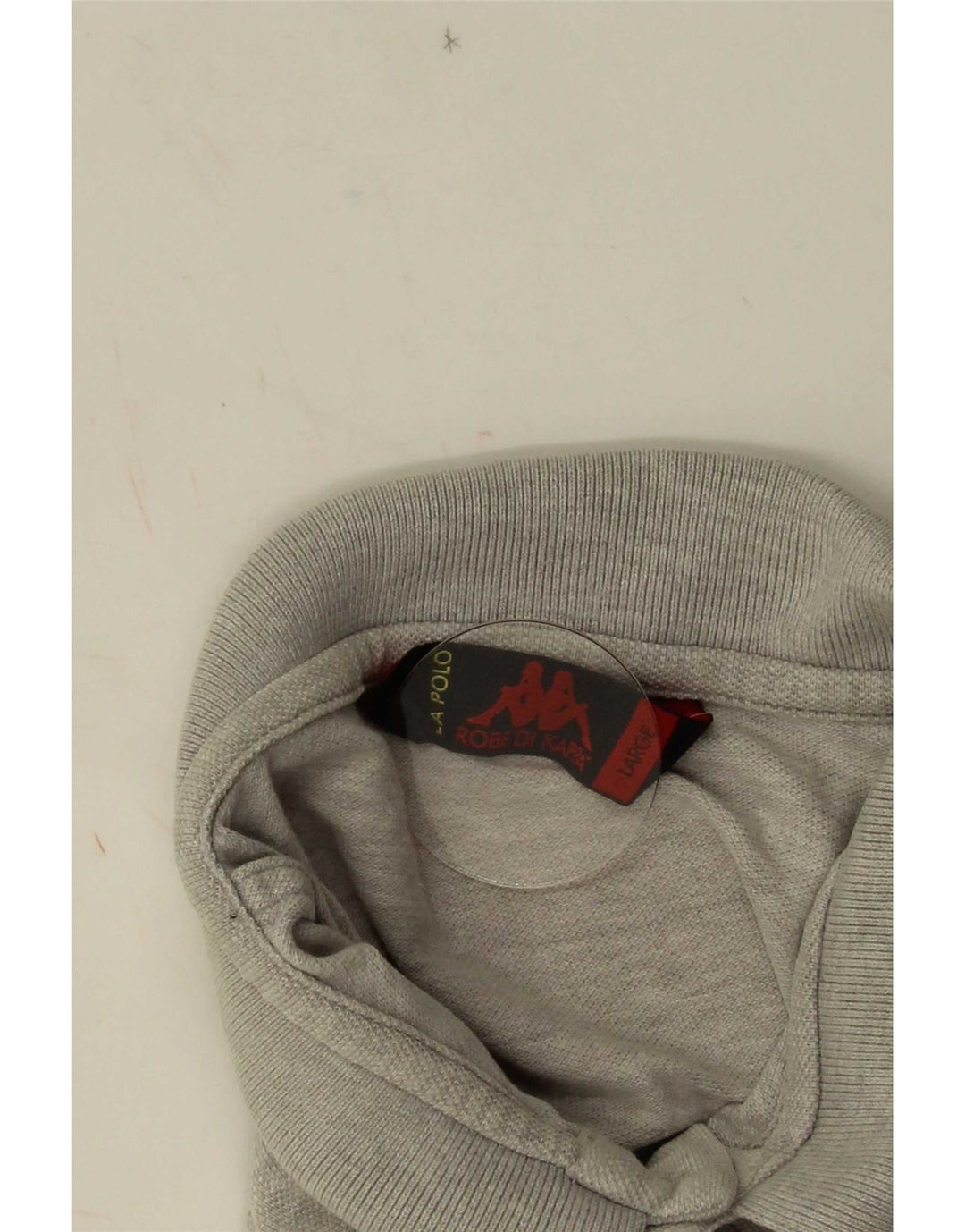 Kappa Polo para hombre de algodón moteado gris grande