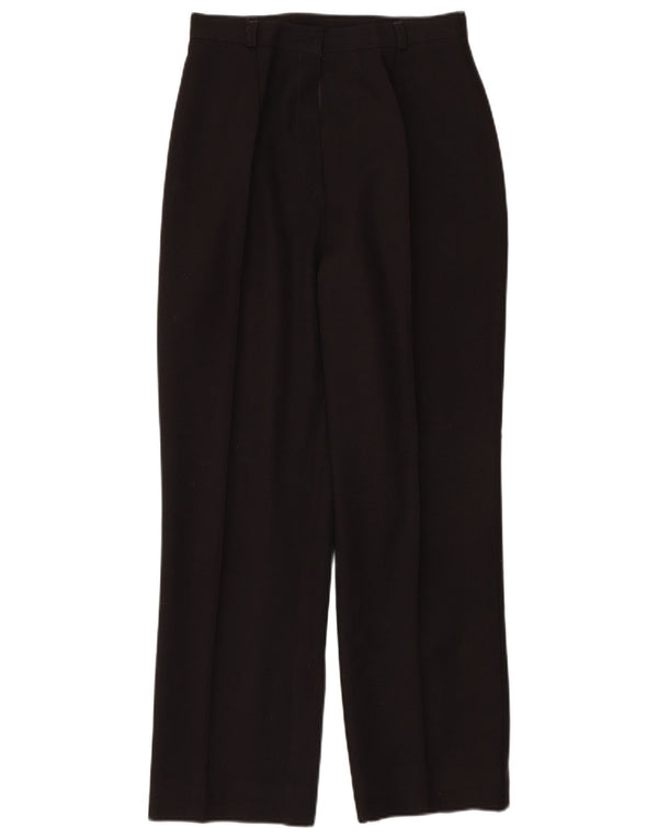 St. Bernard Pantalones casuales de cintura alta para mujer UK 10 Small W26 L26 Negro