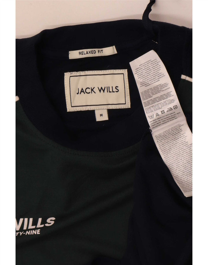 Jack Wills Camiseta gráfica para hombre Top color azul marino mediano