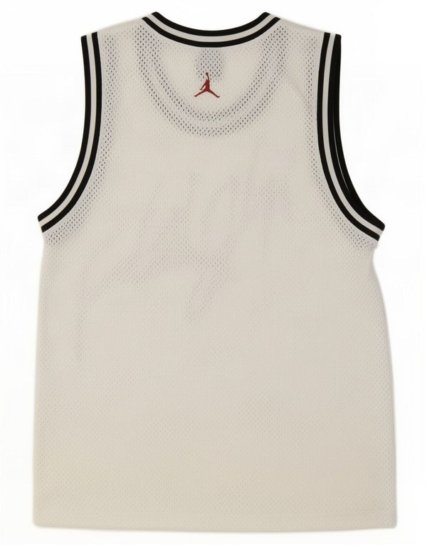 Jordan Mens Dri Fit Graphic Vest Top Medium White