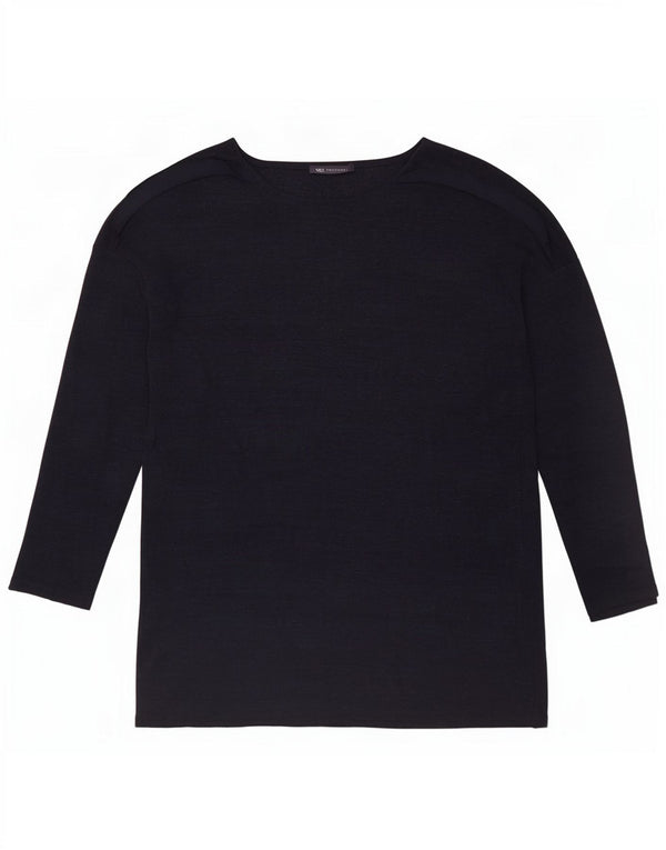 Marks & Spencer Top para mujer de manga larga UK 44 Grande Poliéster azul marino