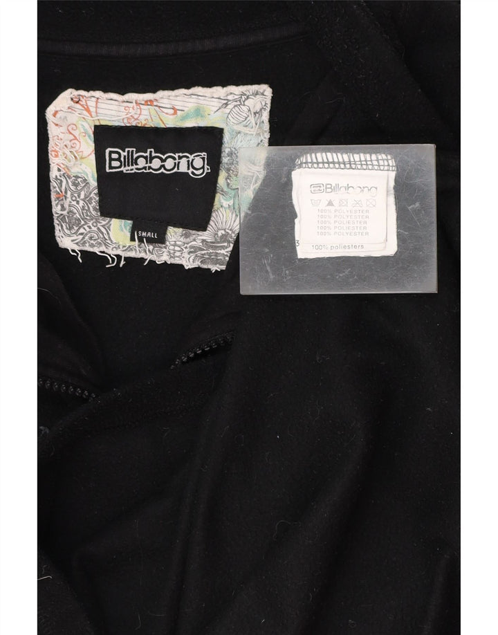BILLABONG Jersey de forro polar con cuello y cremallera gráfico para hombre Pequeño Poliéster negro