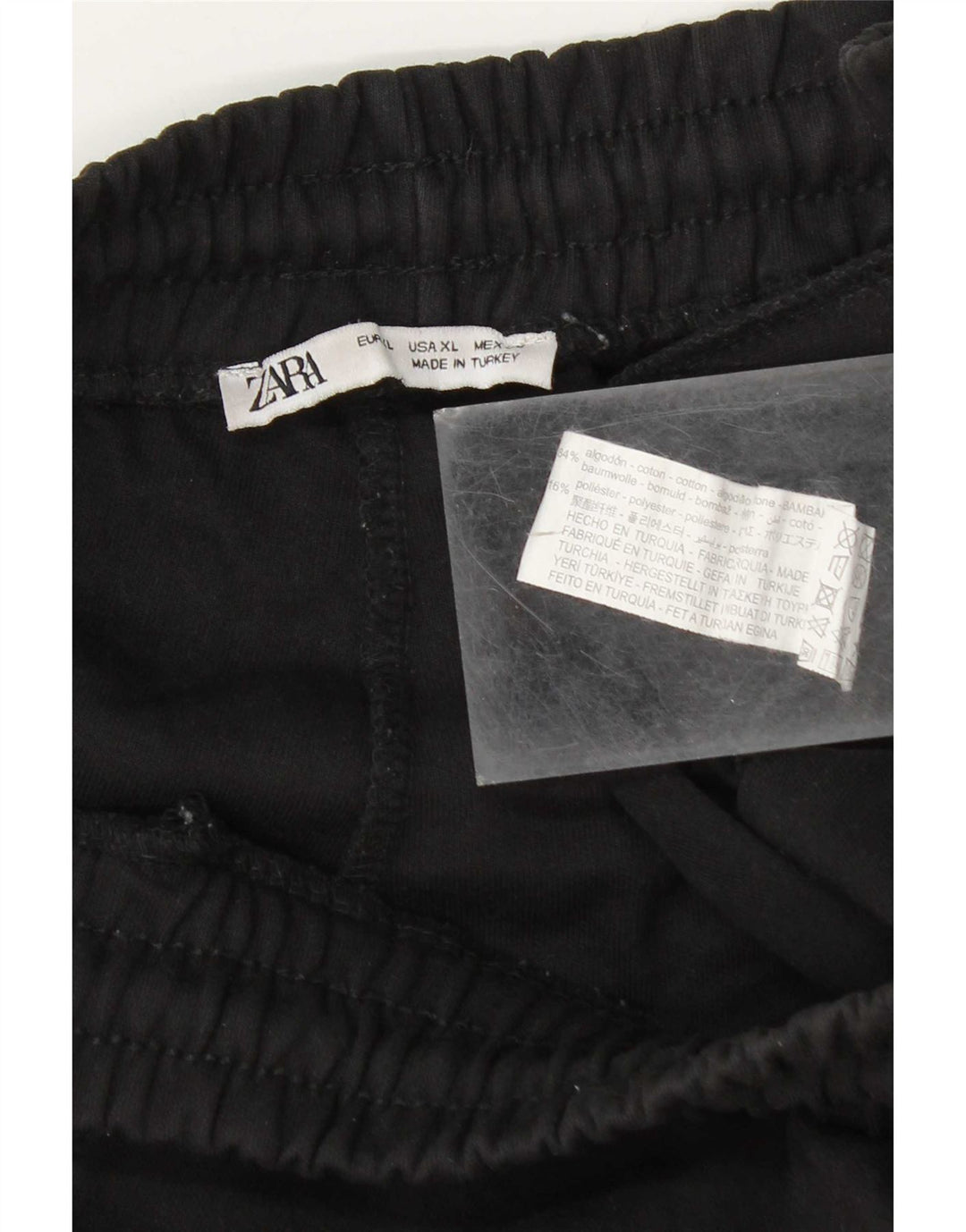 Zara Hombre Shorts Sport XL Negro Algodón