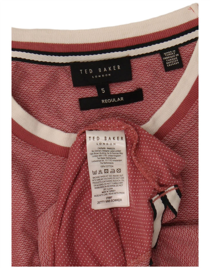 Ted Baker - Camiseta regular para hombre, talla 5 XL, algodón rosa