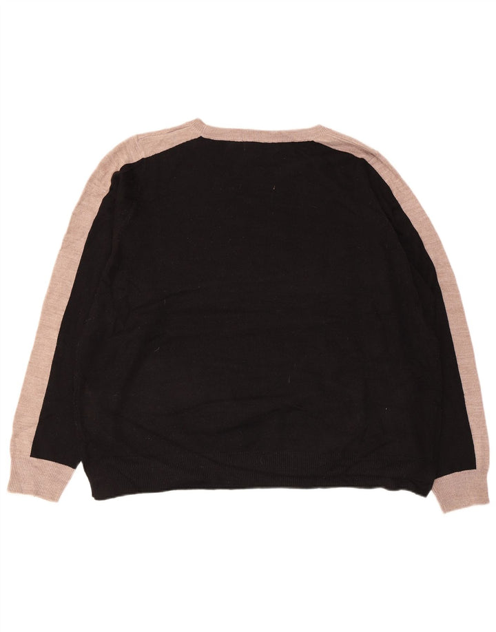 MARKS & SPENCER Suéter tipo jersey con cuello barco para mujer UK 20 2XL Negro