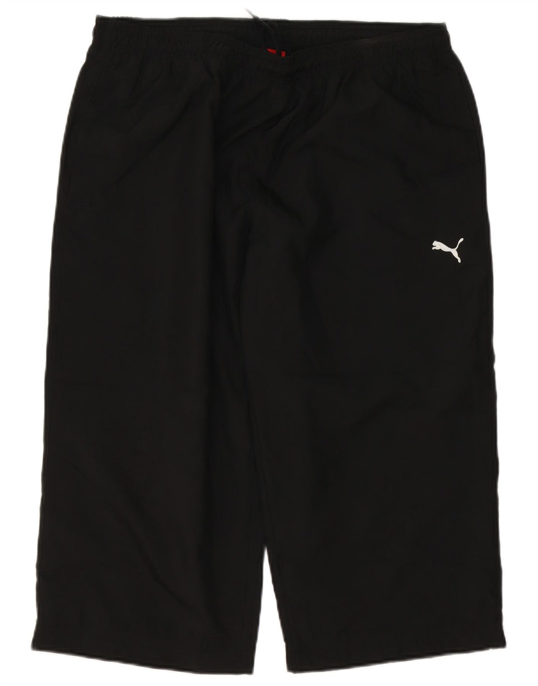 PUMA Pantalones de chándal capri para hombre, poliéster negro grande