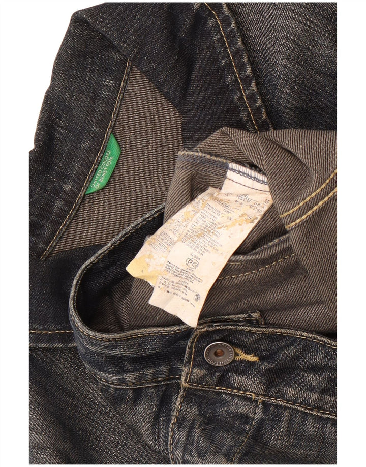 Benetton Chaqueta Vaquera Mujer UK 42 Mediana Azul Marino