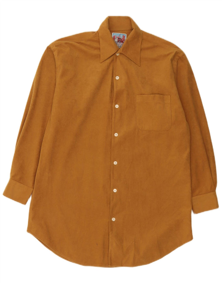 Camisa Vintage Hombre Pequeña Poliéster Beige