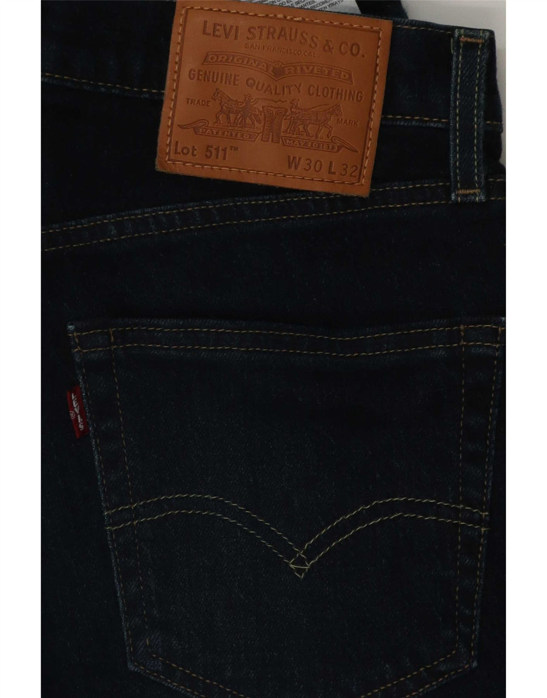 Levi's Hombre 511 Slim Jeans W30 L32 Algodón Azul Marino