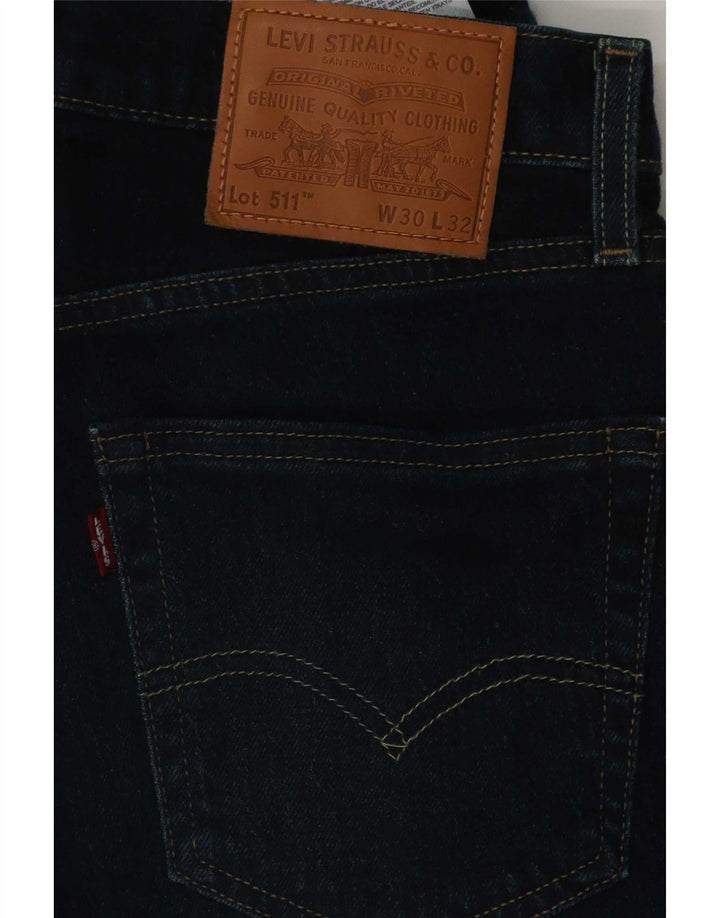 Levi's Hombre 511 Slim Jeans W30 L32 Algodón Azul Marino