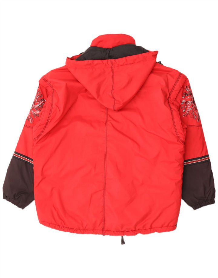 Killtec Chaqueta de esquí con capucha para hombre, talla 42, XL, color rojo, poliéster