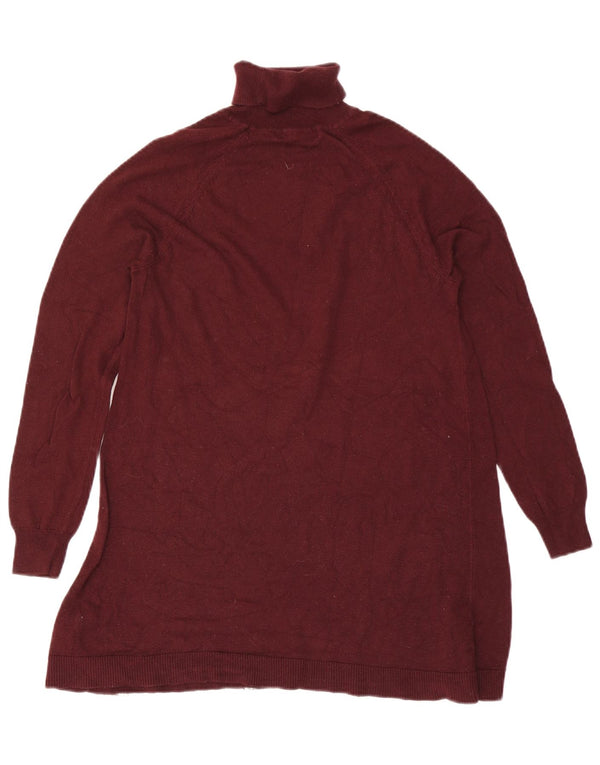 Marks & Spencer Suéter con cuello vuelto para mujer UK 10 Small Borgoña