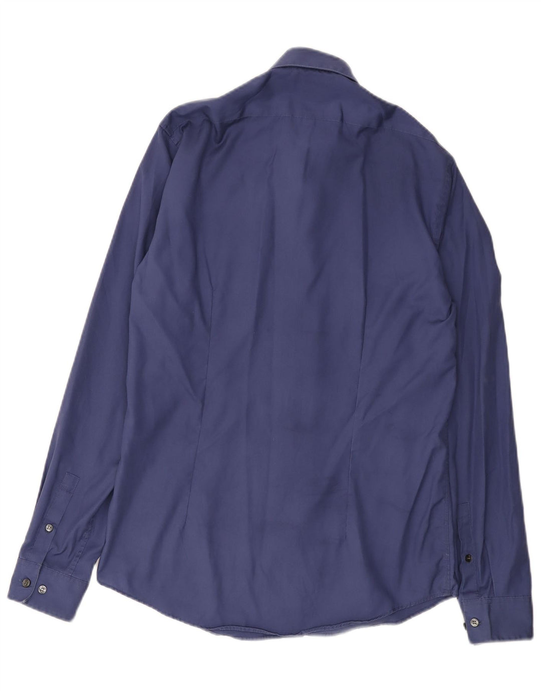 Calvin Klein Camisa ajustada para hombre Talla 38 15 Azul mediano