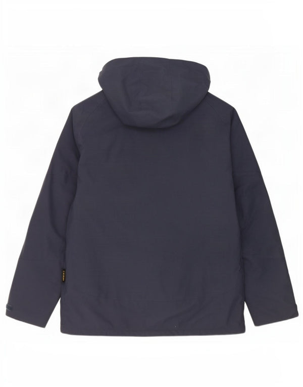 Jack Wolfskin Chaqueta cortavientos con capucha para hombre UK 48 2XL Azul marino Poliéster