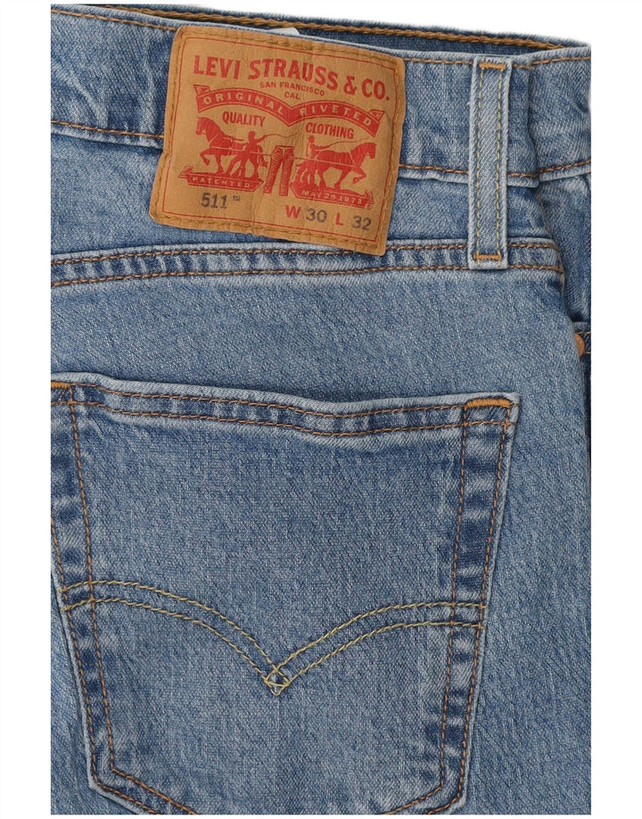 Levi's Hombre 511 Slim Jeans W30 L32 Algodón Azul