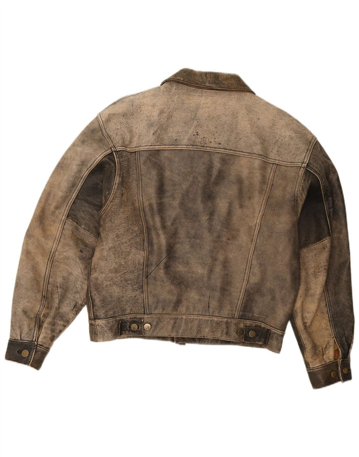 Trapper Chaqueta de cuero para hombre IT 50 Large Beige