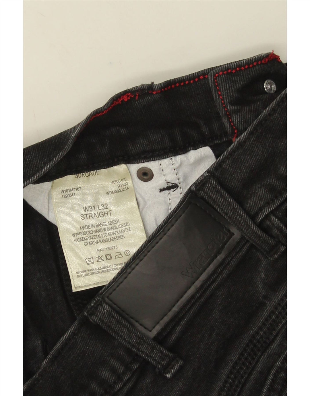 Wrangler Vaqueros rectos para hombre W31 L32 Algodón negro