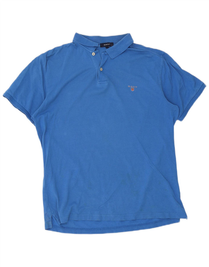 Gant Polo Hombre Grande Azul Algodón
