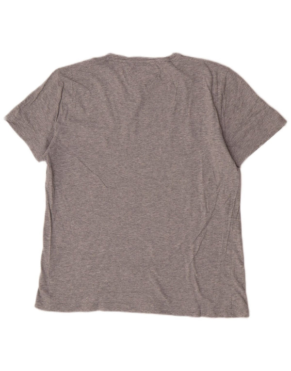 Tommy Hilfiger Camiseta gráfica de manga corta para mujer Top grande de algodón gris