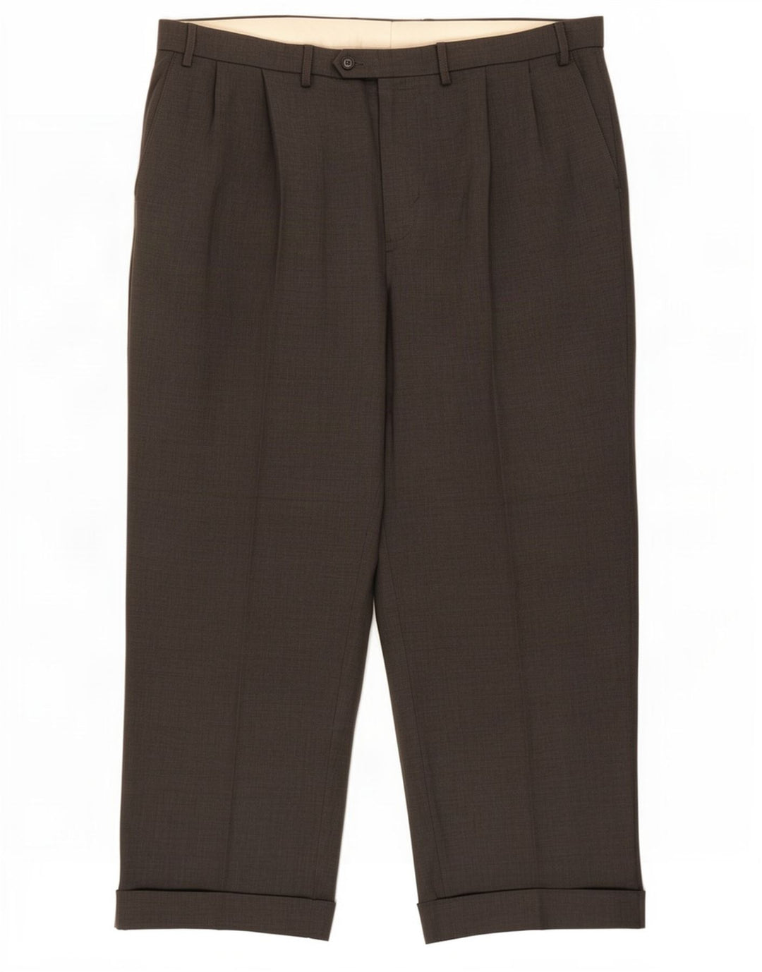 Marks & Spencer Pantalones casuales pegados para hombre W40 L29 Poliéster gris