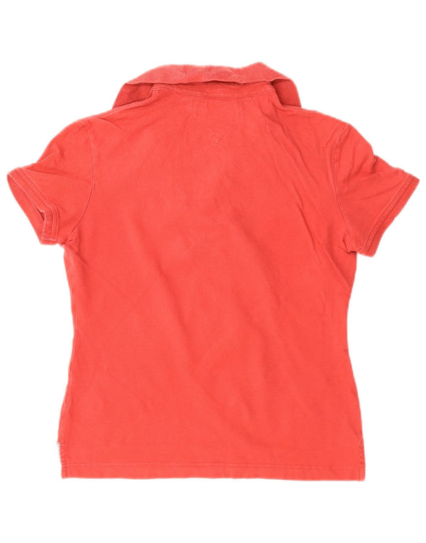 TOMMY HILFIGER Polo para mujer UK 10 Small Red Cotton