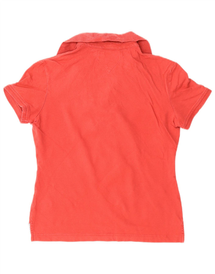 TOMMY HILFIGER Polo para mujer UK 10 Small Red Cotton