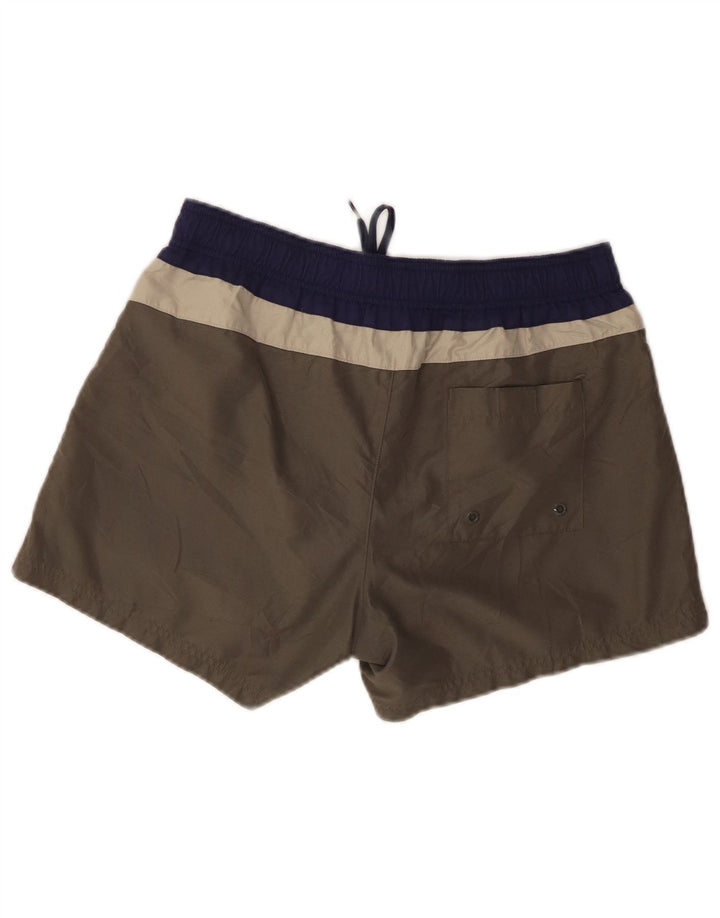 Fila Mens Graphic Bañador Shorts Pequeño Gris Colorblock Poliéster