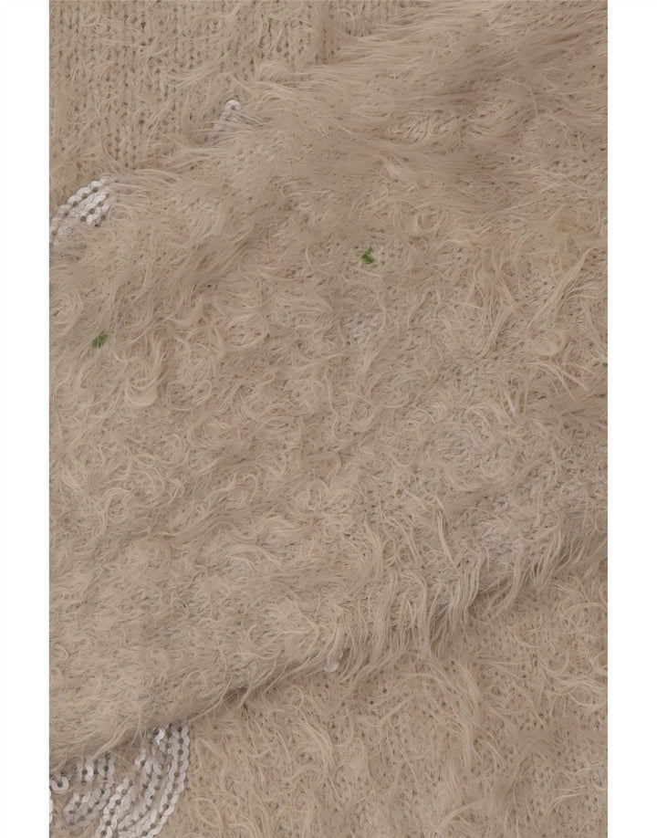 Marks & Spencer Suéter tipo jersey con cuello barco para mujer UK 46 Grande Gris Floral