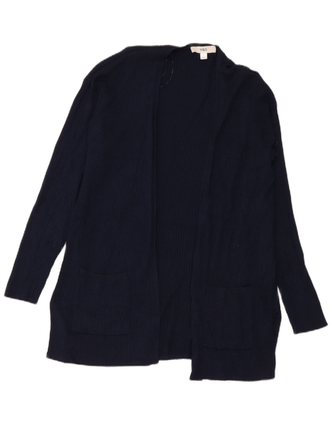 Marks & Spencer - Cárdigan largo para mujer, talla 40, tamaño mediano, azul marino