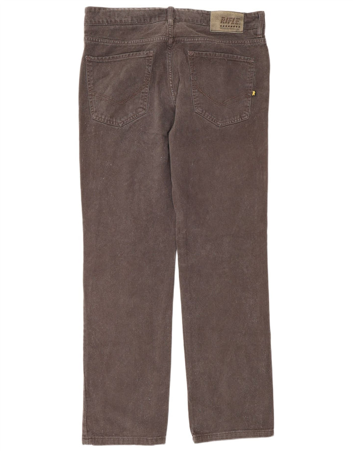 Vaqueros rectos para hombre Rifle W33 L30 Algodón gris