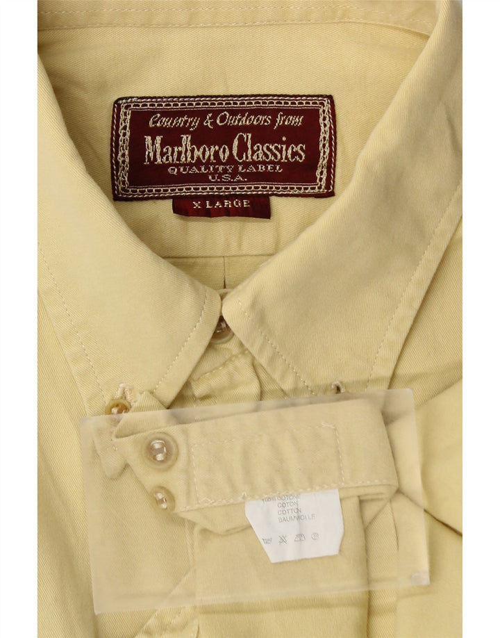 Camisa Marlboro Classics Hombre XL Algodón Beige