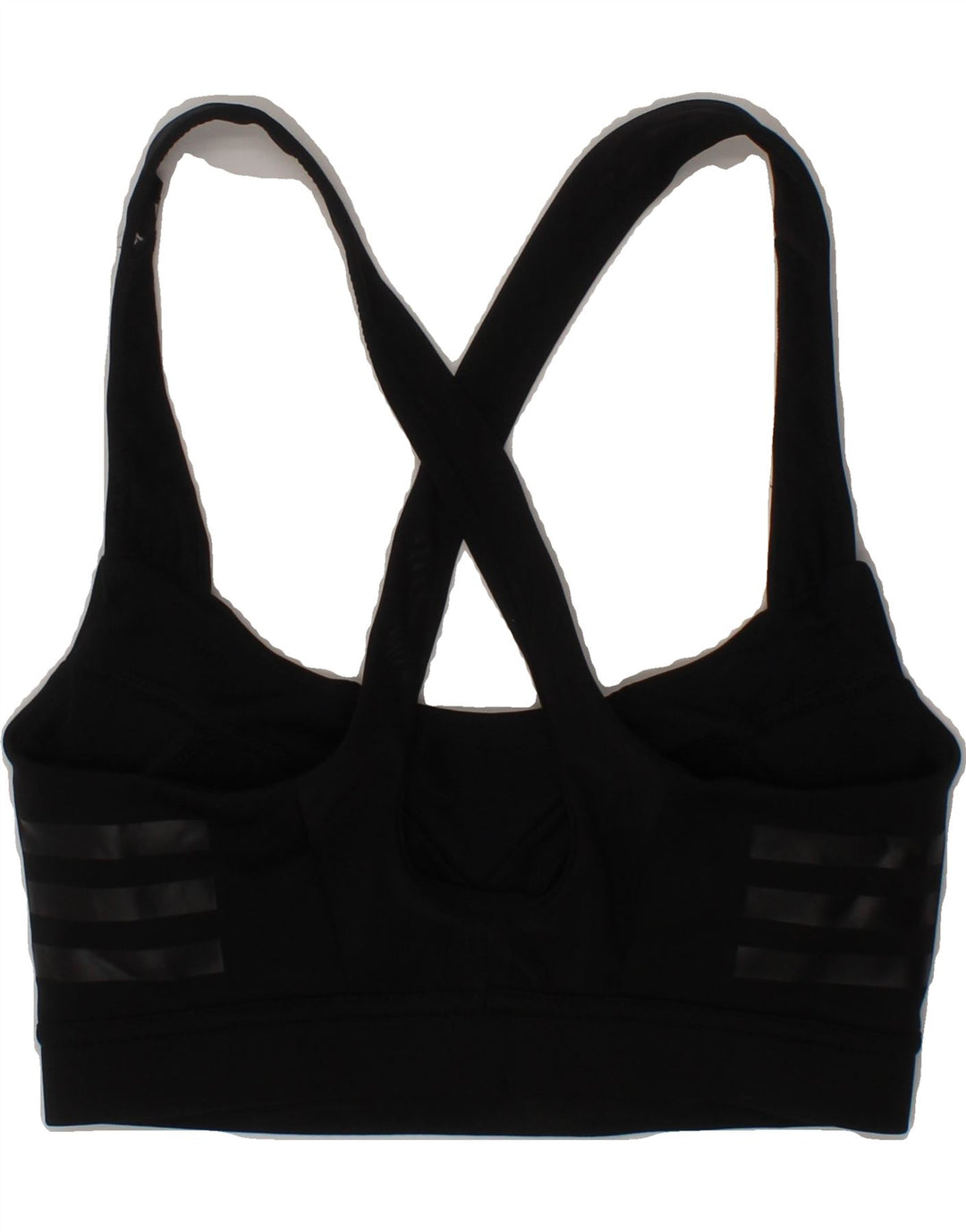 ADIDAS Womens Sport Bra Top UK 0/2 2XS Black Polyester Vintage Adidas and Second-Hand Adidas from Messina Hembry 