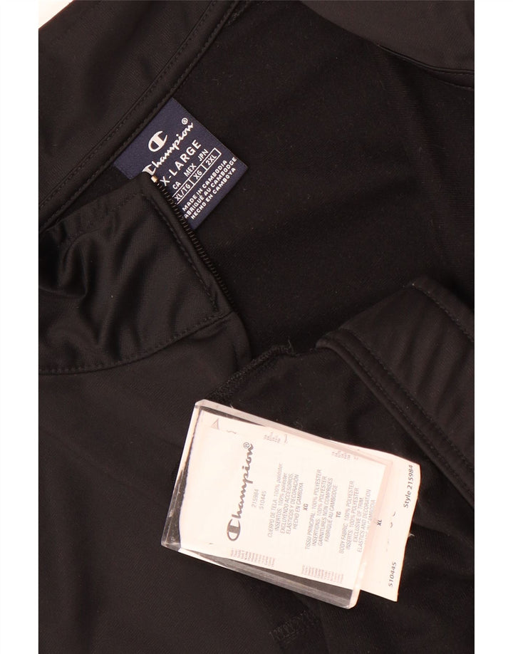 Champion Chaqueta de chándal gráfica para hombre XL Poliéster con bloques de color negro