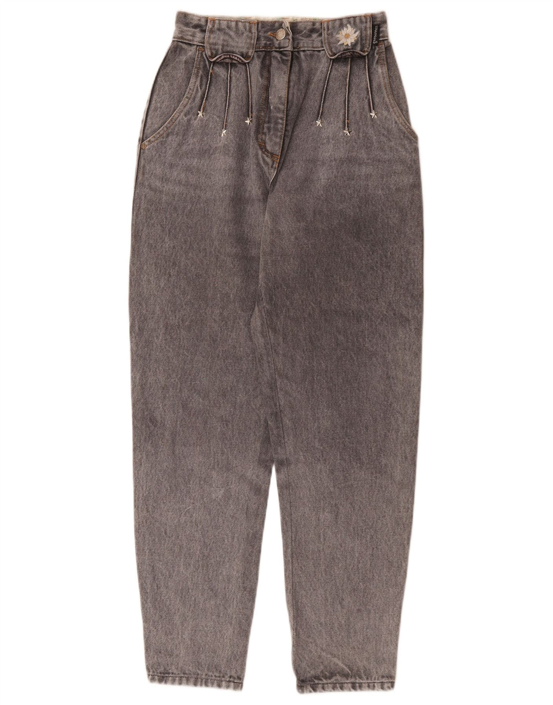 Vaqueros Cappopera Mujer Tapered W24 L27 Algodón Gris