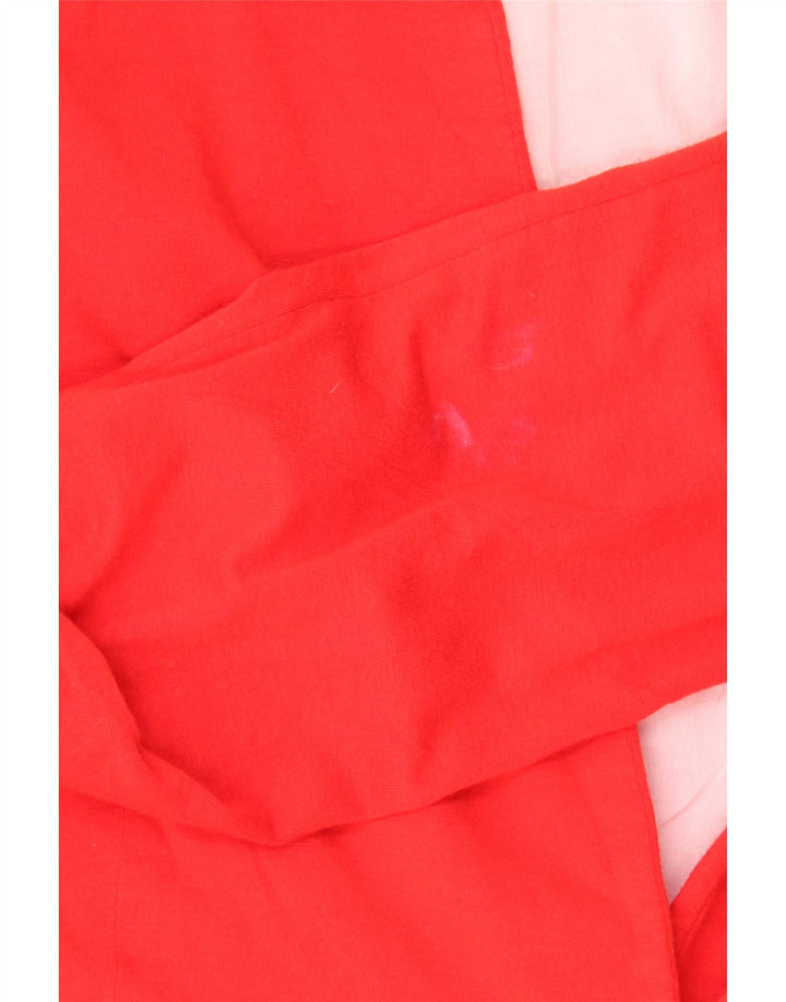Zara Chaqueta Blazer De 1 Botón Para Mujer UK 42 Acetato Rojo Mediano