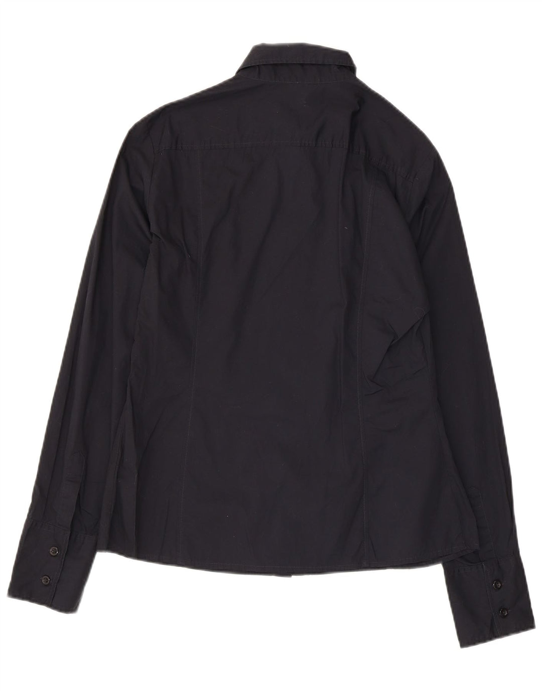 Camisa Benetton Mujer ES 44 Grande Algodón Negro