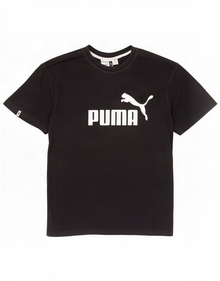 Puma Camiseta gráfica para hombre Top Medium Black Cotton