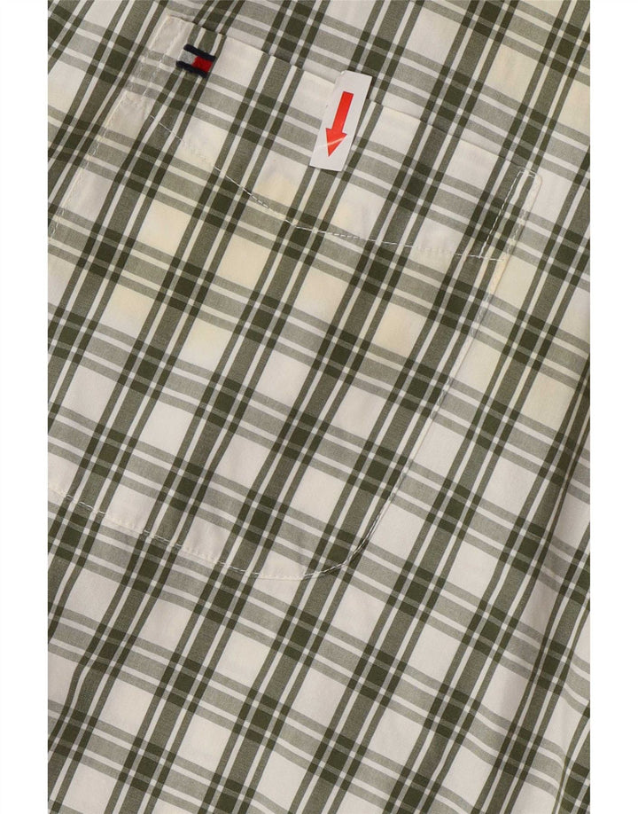 Camisa Tommy Hilfiger Hombre Algodón a cuadros verdes grandes