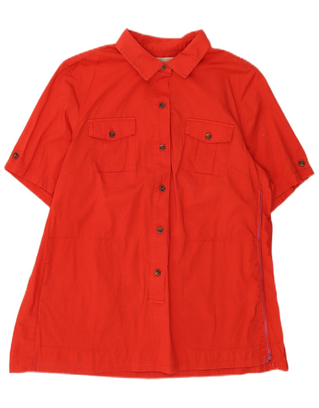BANANA REPUBLIC Camisa de manga corta para mujer, talla pequeña, talla 6, color rojo