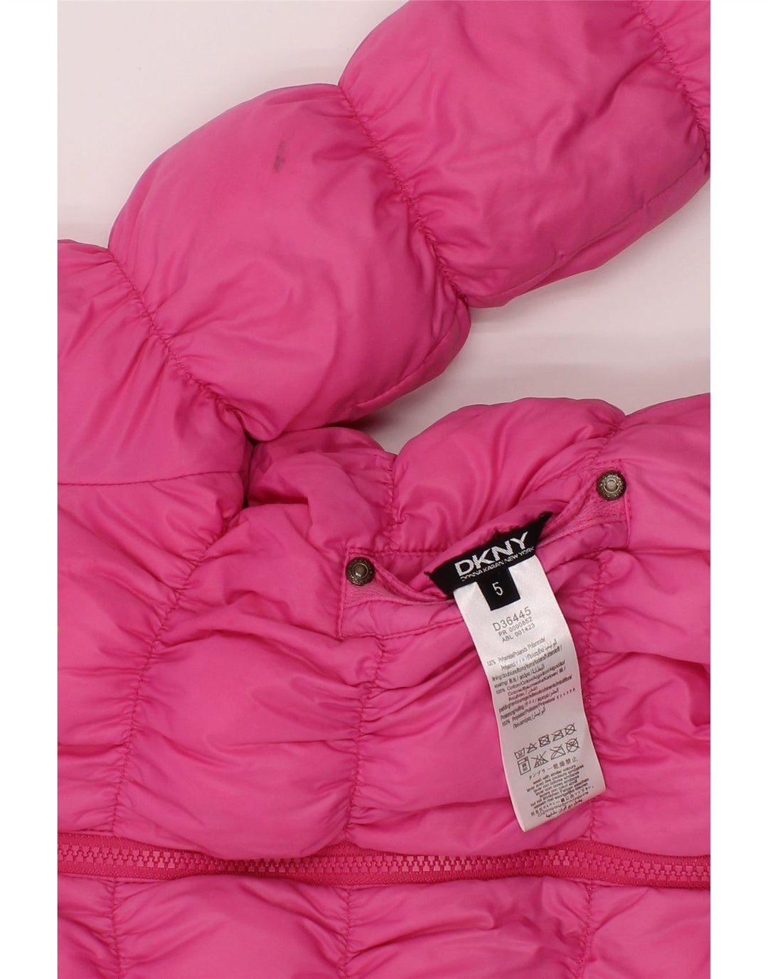 Dkny Chaqueta Acolchada Reversible Con Capucha Niña 4-5 Años Rosa Poliéster