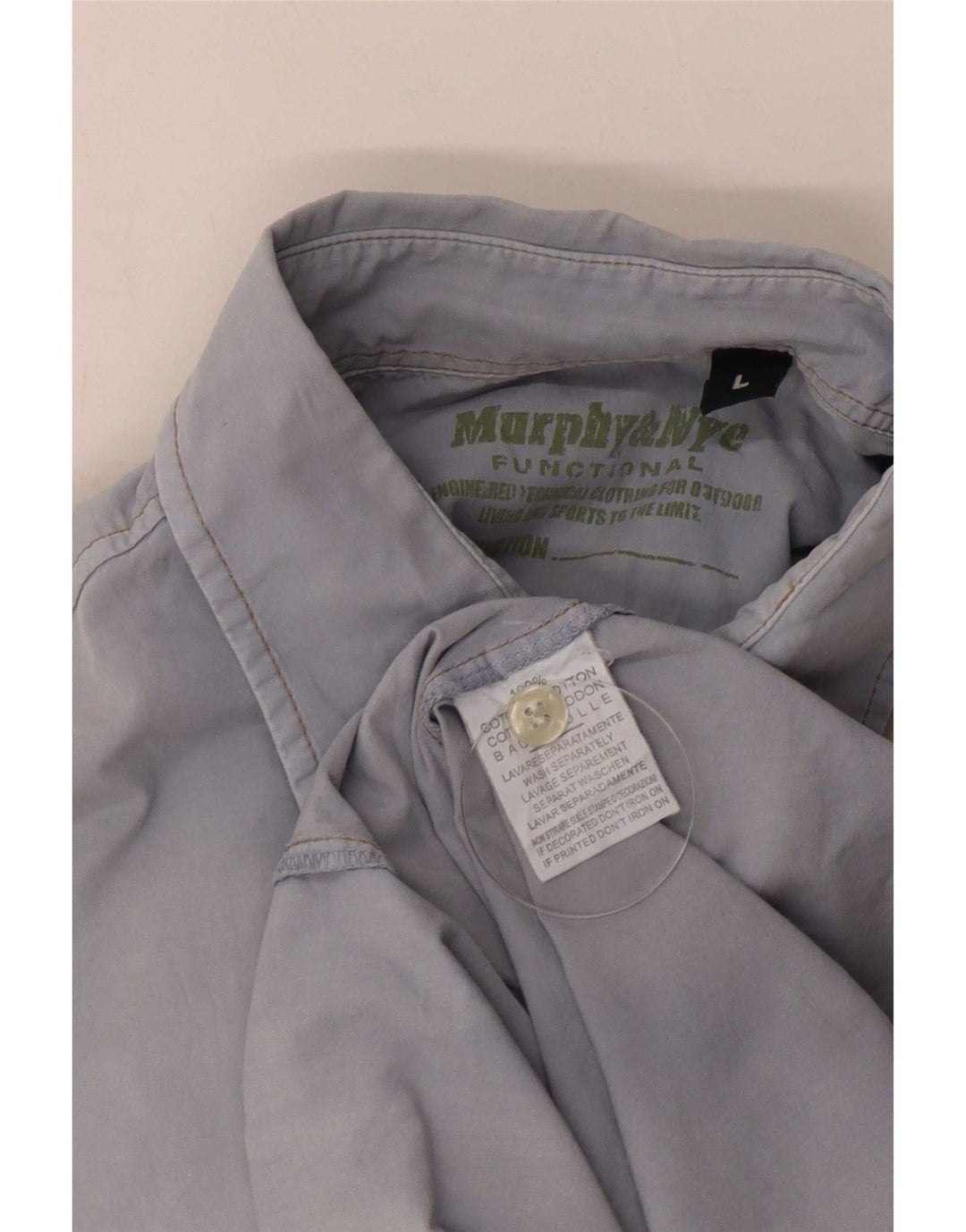 Murphy & Nye Camisa gráfica de manga corta para hombre Algodón azul grande