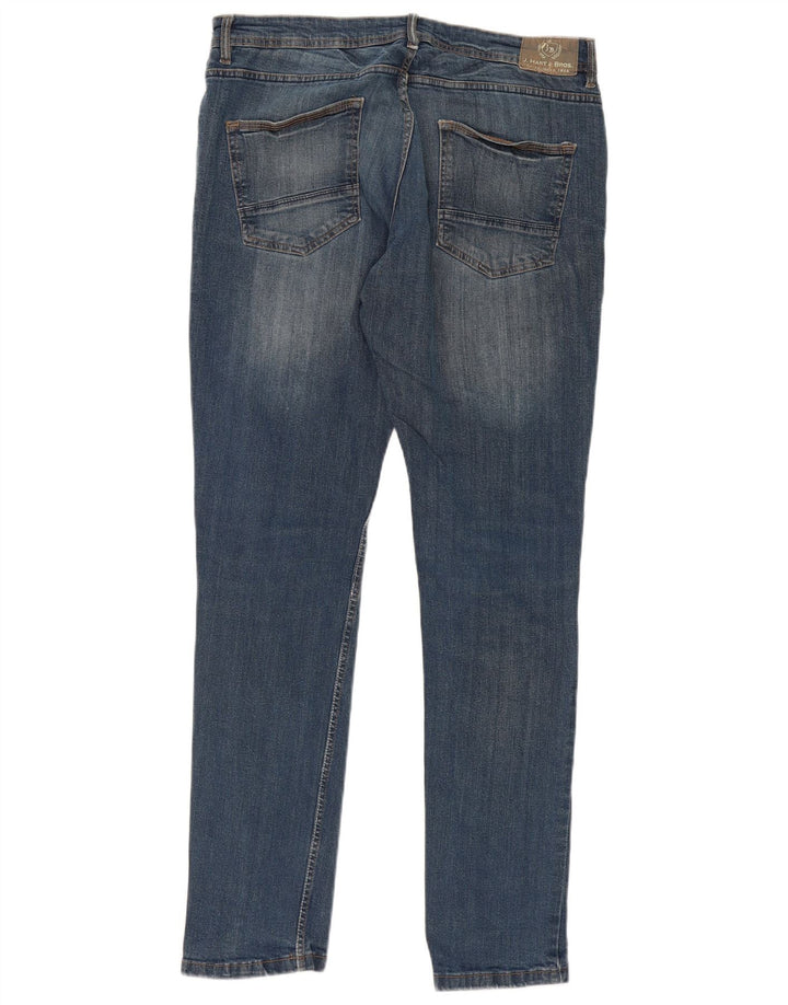 J. HART & BROS Vaqueros pitillo para hombre IT 50 Grande W36 L30 Algodón azul