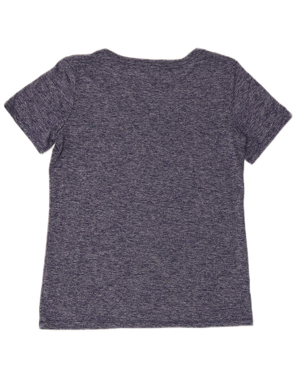 Nike Camiseta Dri Fit para Mujer Top UK 10 Small Azul Marino Moteado Poliéster