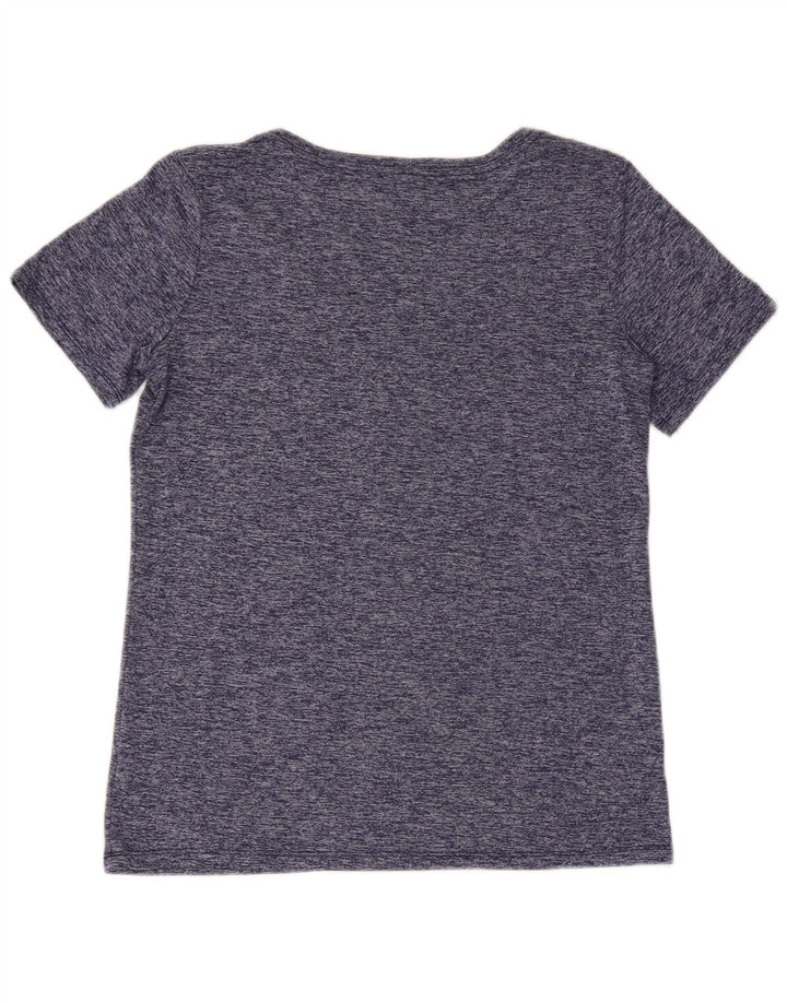 Nike Camiseta Dri Fit para Mujer Top UK 10 Small Azul Marino Moteado Poliéster