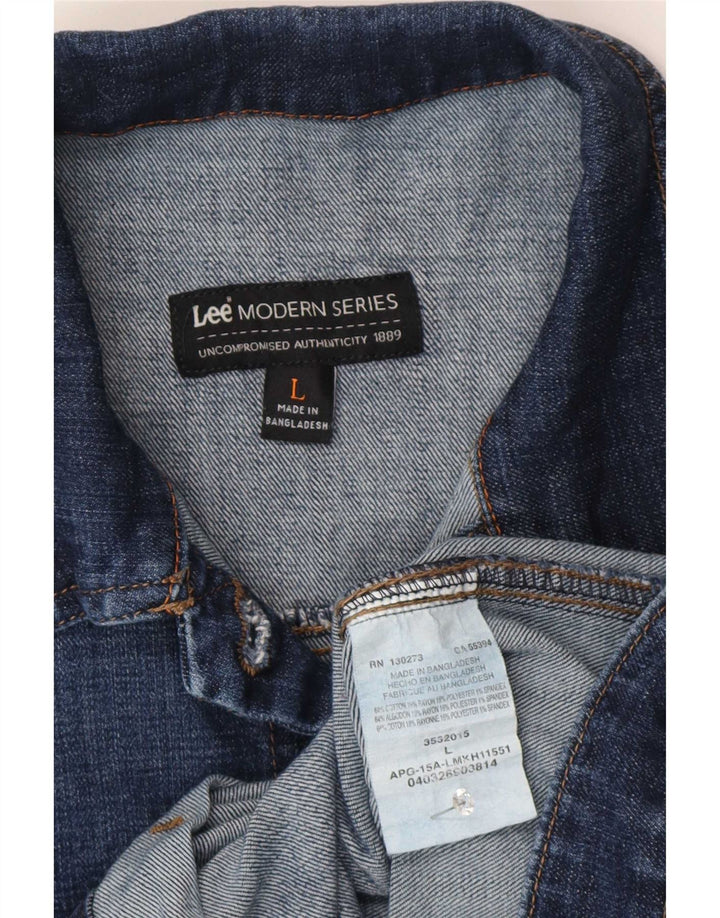 Lee Chaqueta Vaquera para Mujer UK 44 Grande Algodón Azul