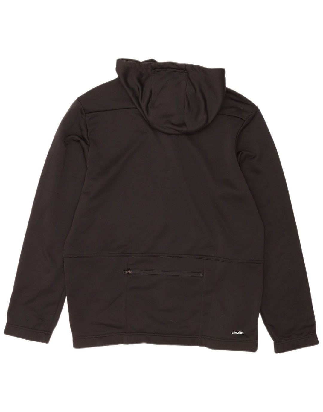 Adidas Mens Climalite Zip Sudadera con capucha suéter grande negro poliéster