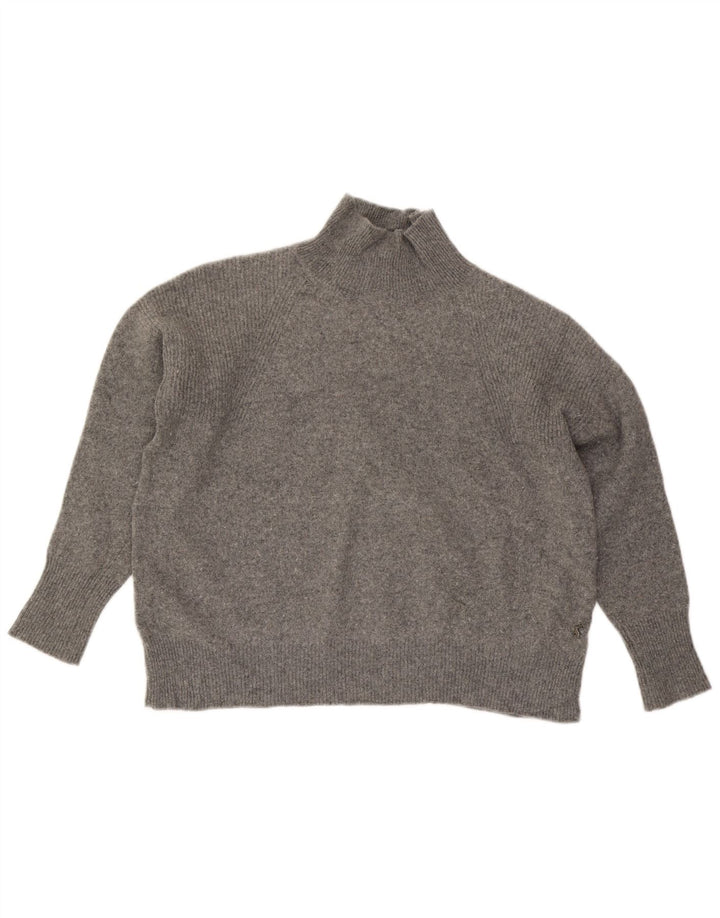 JOULES Jersey extragrande con cuello de tortuga para mujer UK 18 XL Lana gris