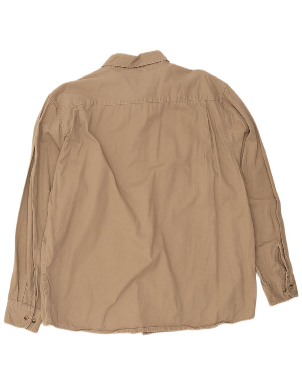Camisa Wrangler Hombre XL Algodón Beige