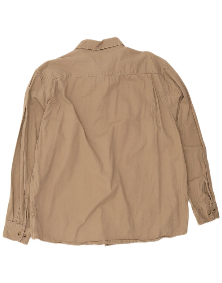 Camisa Wrangler Hombre XL Algodón Beige