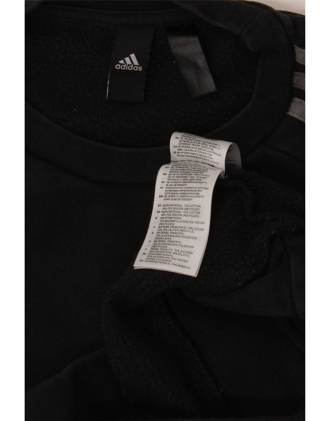 Adidas Hombre Sudadera Jumper Medium Negro Algodón